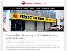 Tablet Screenshot of perfectionprint.co.nz